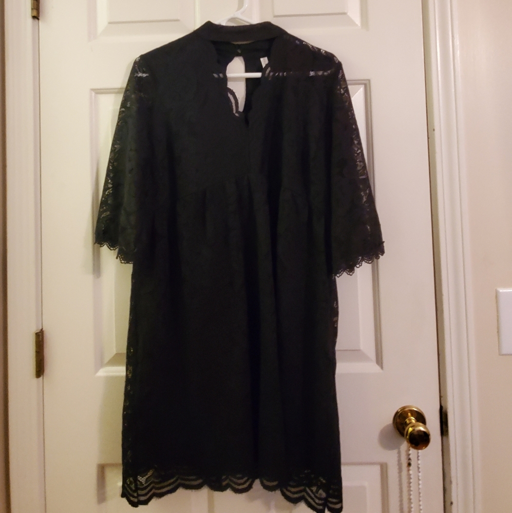 Black Lace Choker Dress